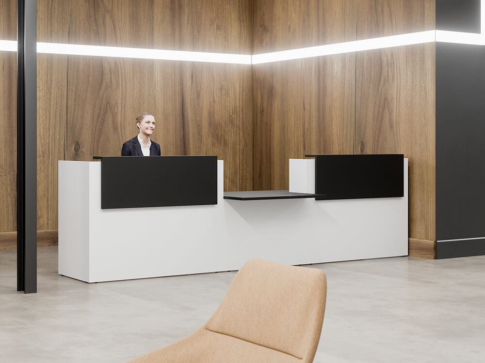 Fifty Full Reception Desks With Dda Approved Wheelchair Access