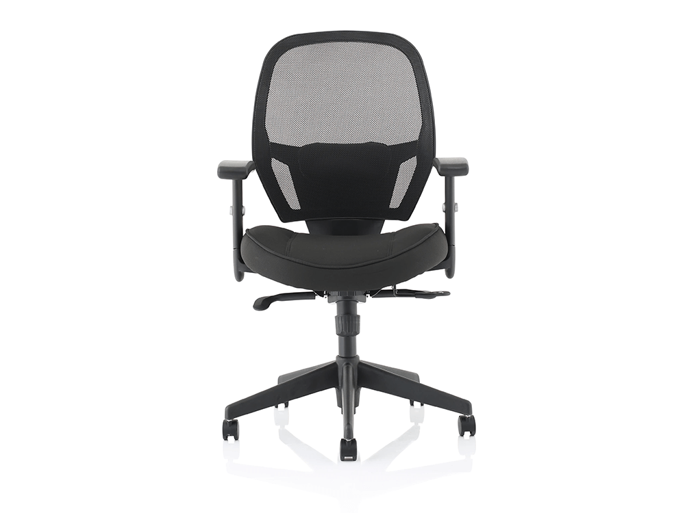 Luciana Medium Black Mesh Chair With Arms2