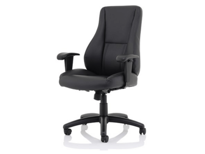 Marcel High Back Black Leather Chair2