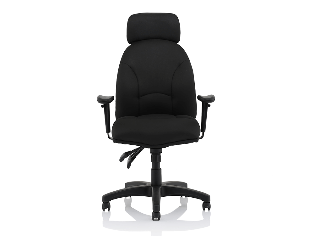 Martina Black Fabric Executive Chair1