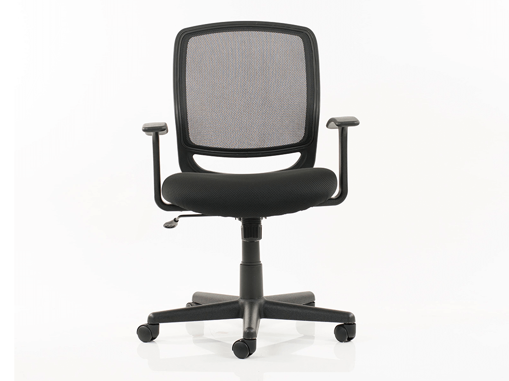 Ova Black Mesh Operator Chair With Arms
