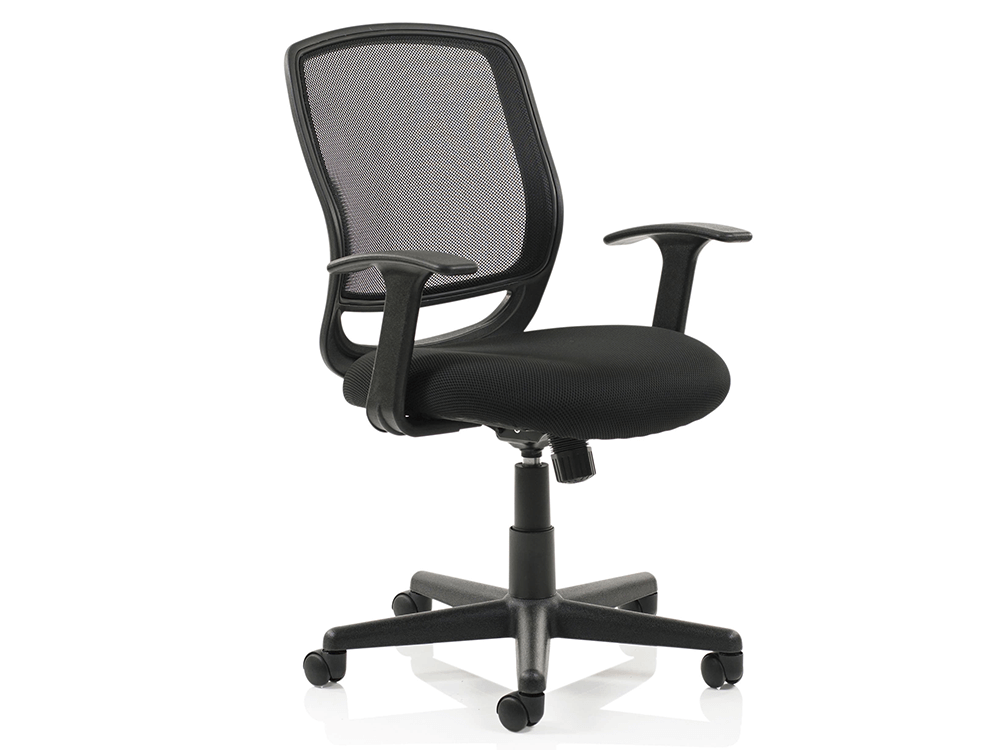 Ova Black Mesh Operator Chair With Arms1