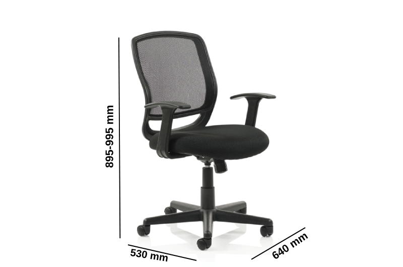 Ova – Black Mesh Operator Chair With Arms Size Img (1)