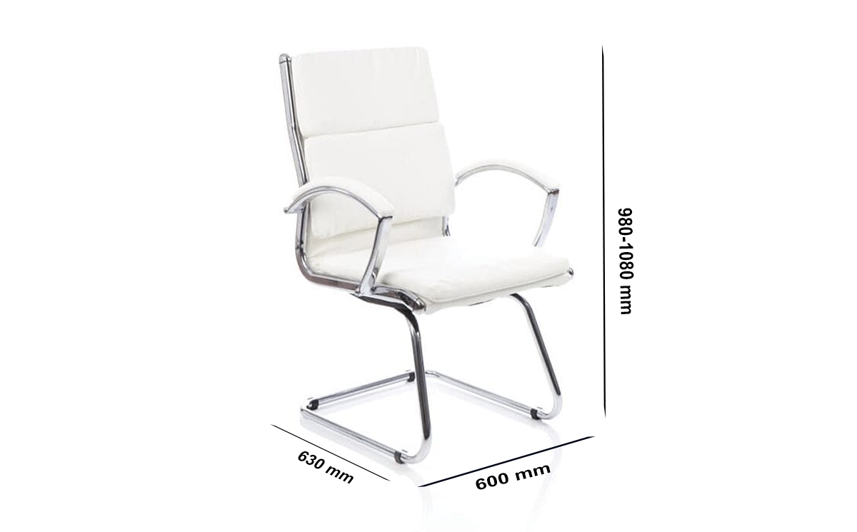 Size Arthur – Bonded Leather Cantilever Startup Visitor Chair With Arms