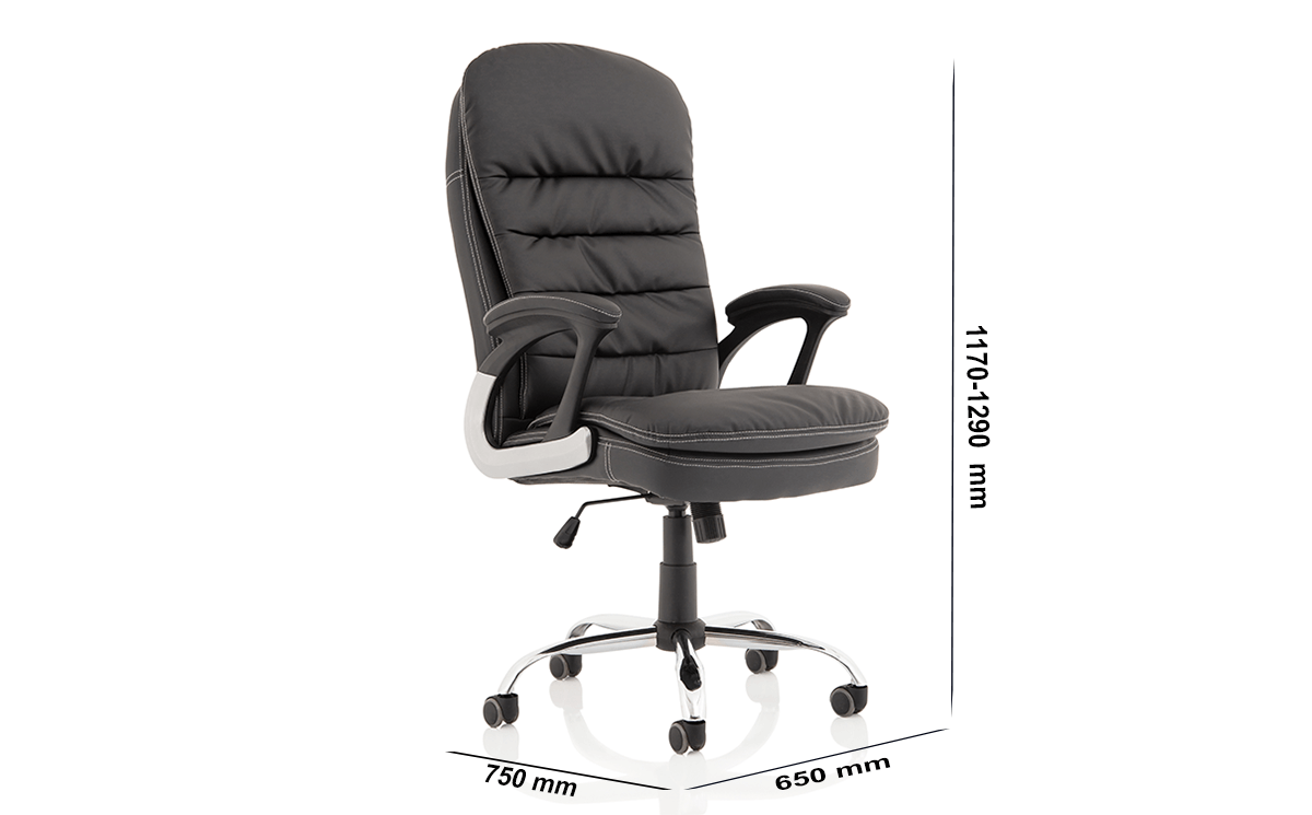 Size Capella Black Polyurethane Chair