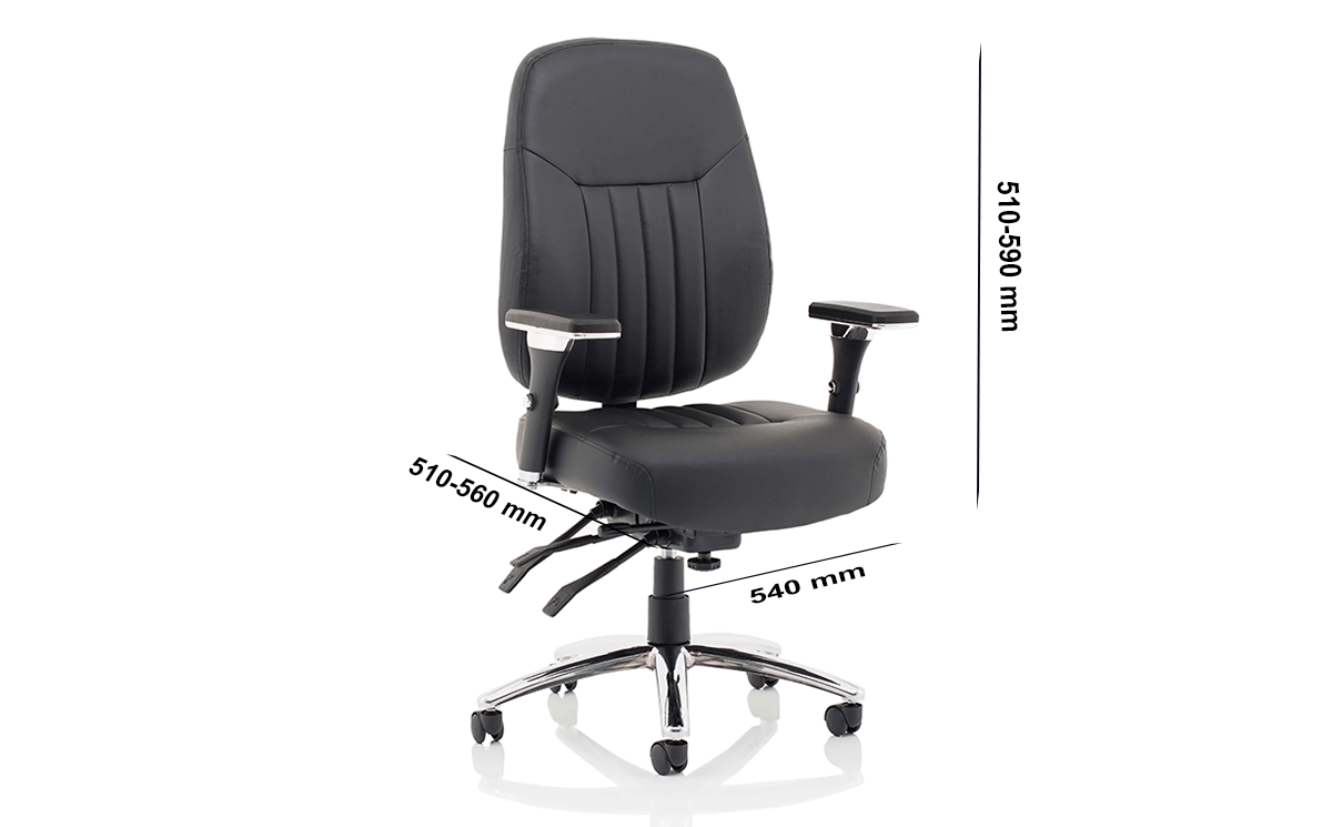 Size Citra Deluxe Black Operator Chair