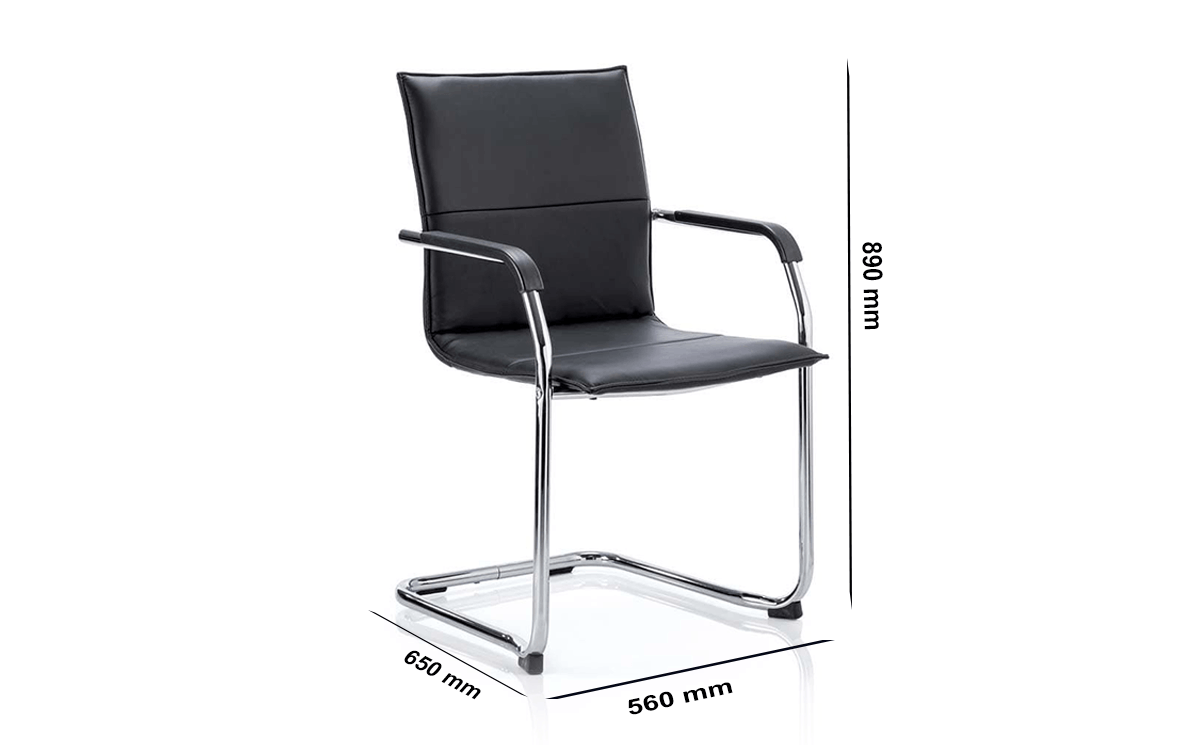 Size Echo – Leather Cantilever Startup Visitor Chair