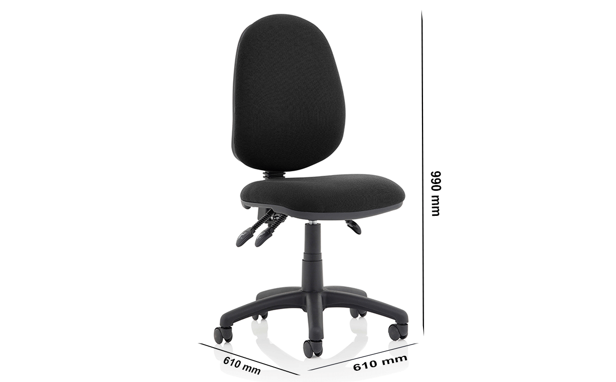 Size Felice High Back Fabric Operator Chair