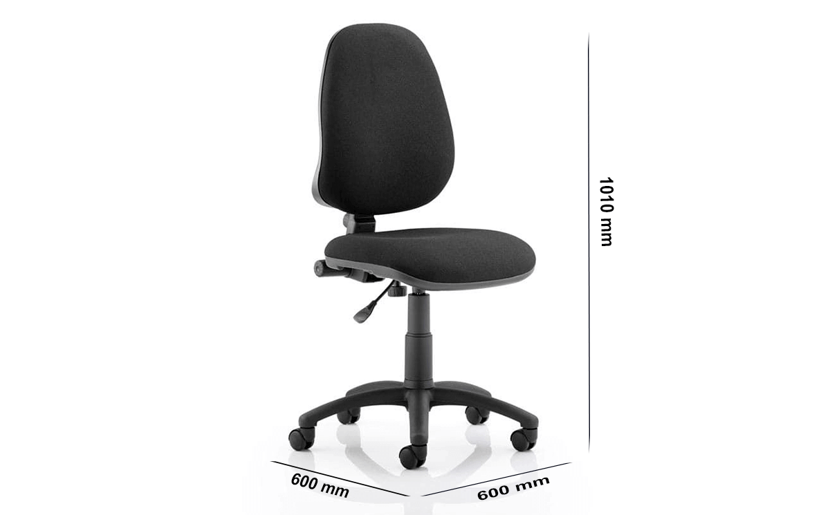 Size Fiamma High Back Black Operator Chair Size Fiamma High Back Black Operator Chair