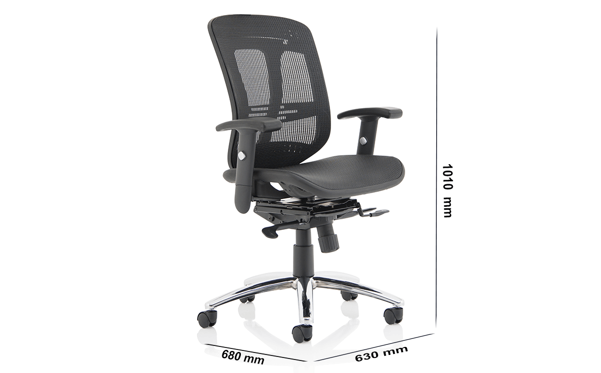 Size Harley Black Mesh Executive Chair With Arms