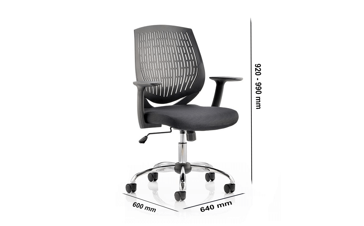 Size Lori 1 – Flexible Medium Back Operator Office Chair With Arms