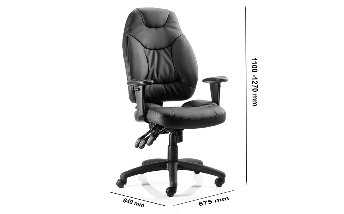 Size Lucinda Medium Black Operator Chair With Arms Size Lucinda Medium Black Operator Chair With Arms