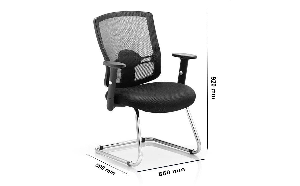 Size Oregon – Chrome Cantilever Startup Visitor Chair Size Oregon – Chrome Cantilever Startup Visitor Chair