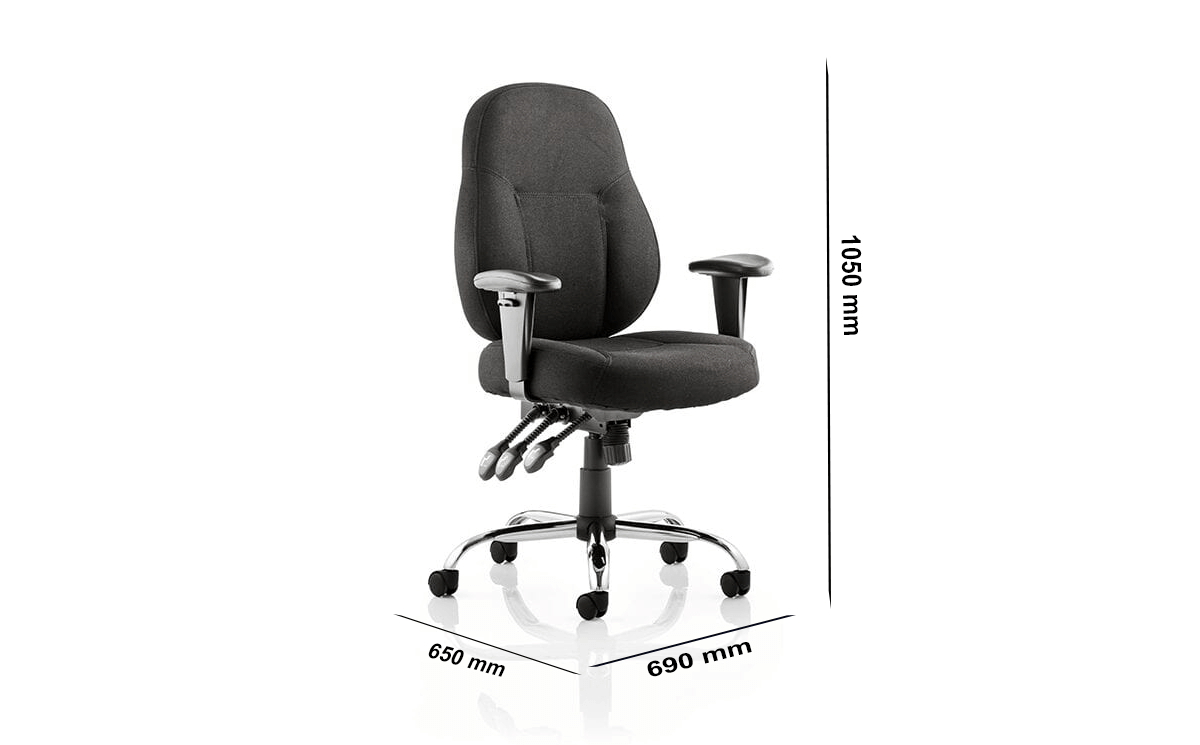 Size Storm – Black Operator Office Chair With Arms Size Storm – Black Operator Office Chair With Arms