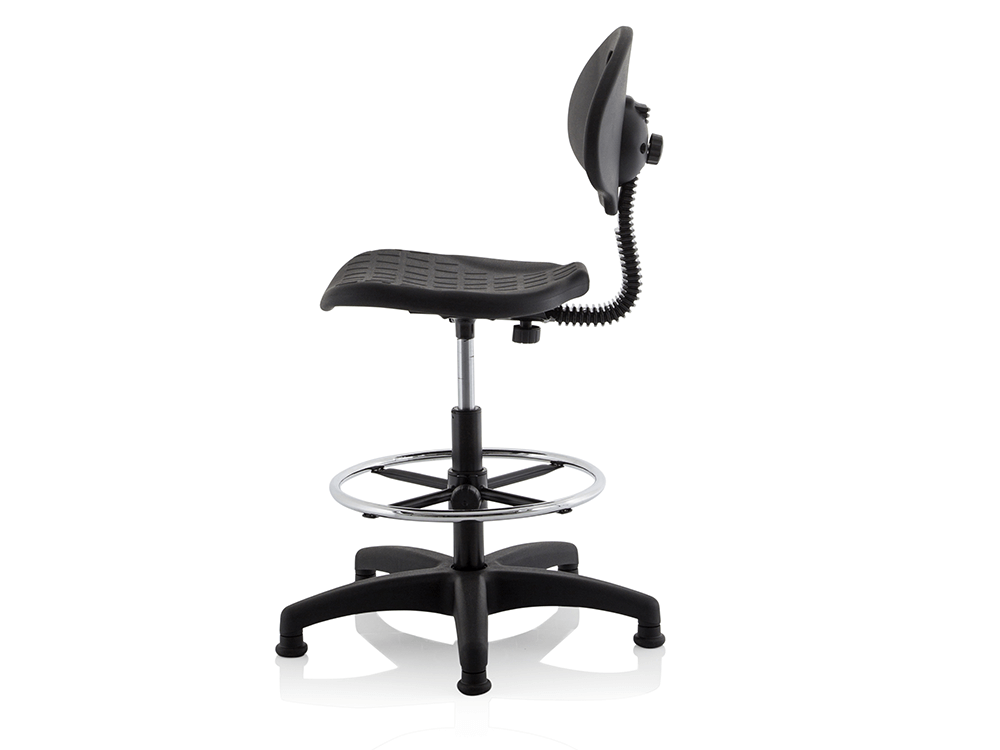 Stella Black Polyurethane Operator Chair Without Arms2