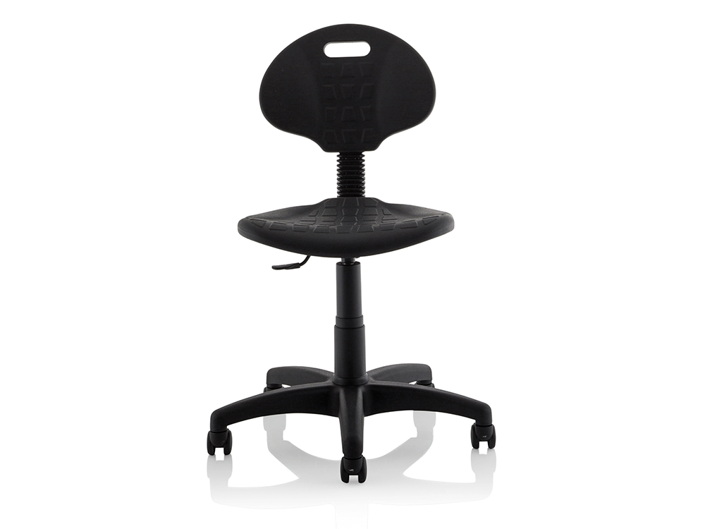 Stella Black Polyurethane Operator Chair Without Arms6