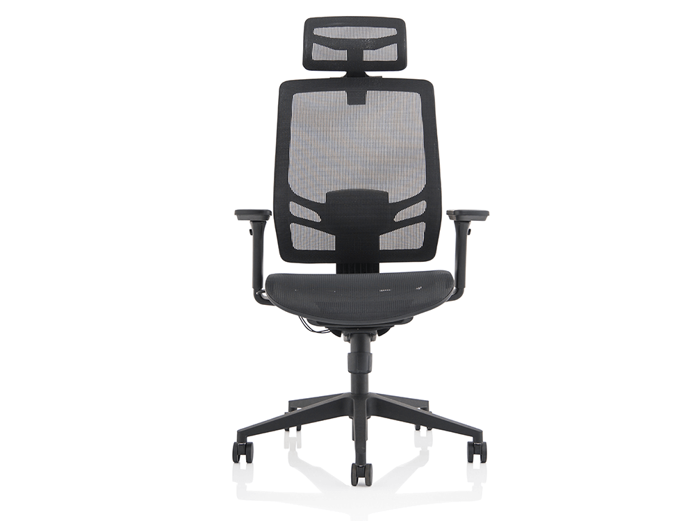 Teresa – Black Mesh Back Chair With Arms Mesh Seat1