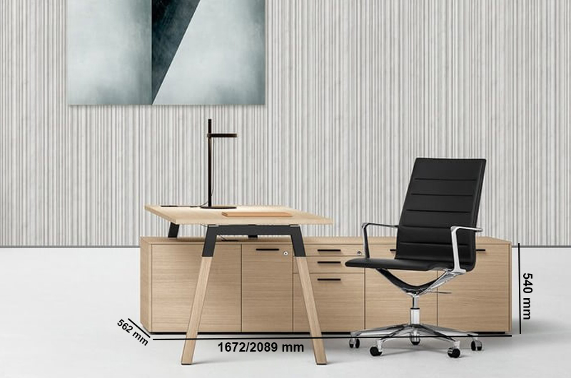 Union – Modern Executive Desk With Optional Credenza Unit 01