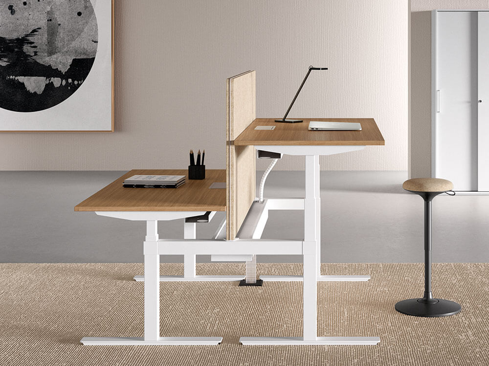 Vigente 1 Electric Height Adjustable Workstation For 2 People Main Image