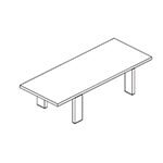 Rectangular Shape Table(Slab Legs)