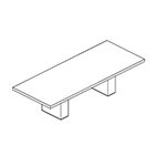 Medium Rectangular Shape Table (8 and 10 Persons - Wood Finish Top)