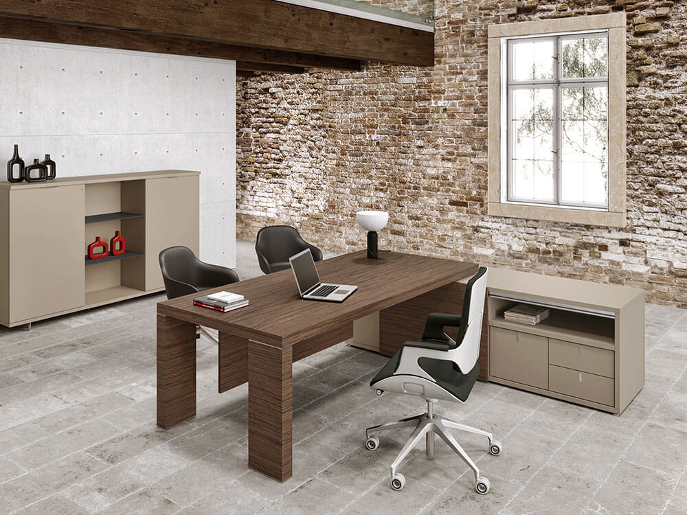 Alcee Executive Desk With Optional Credenza Unit 2