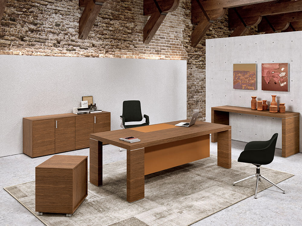 Alcee Executive Desk With Optional Credenza Unit 4