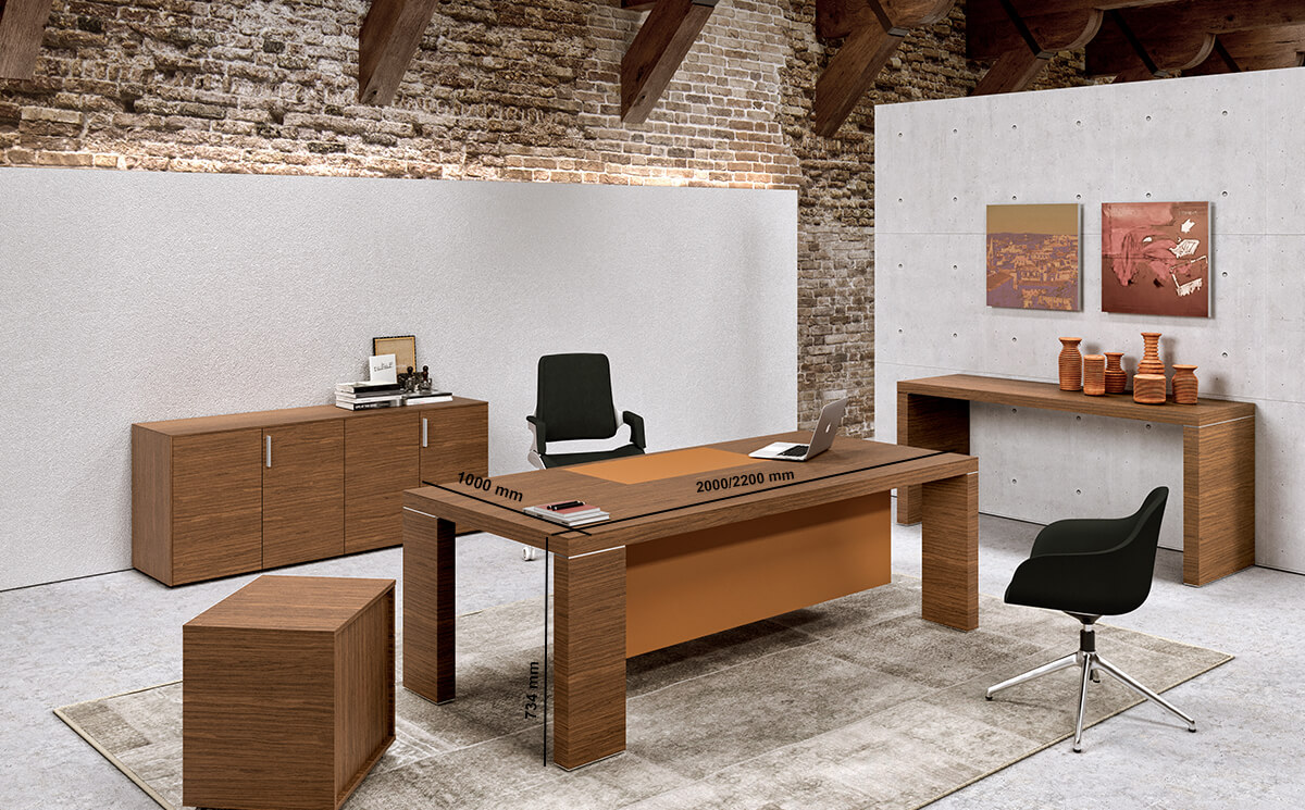 Alcee – Executive Desk With Optional Return Credenza Unit