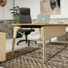Aletta 1 Wood Executive Desk With Metal Legs With Wood Cover 6
