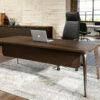 Aletta 1 Wood Executive Desk With Metal Legs With Wood Cover 8