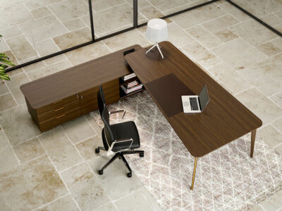 Aletta 2 Side Bowed Shaped Executive Desk In Wood 1