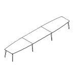 Large Barrel Shaped Tables (18 and 22 Persons)
