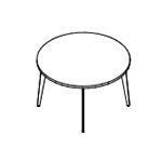 Small Round Shape Table (2 and 4 Persons)