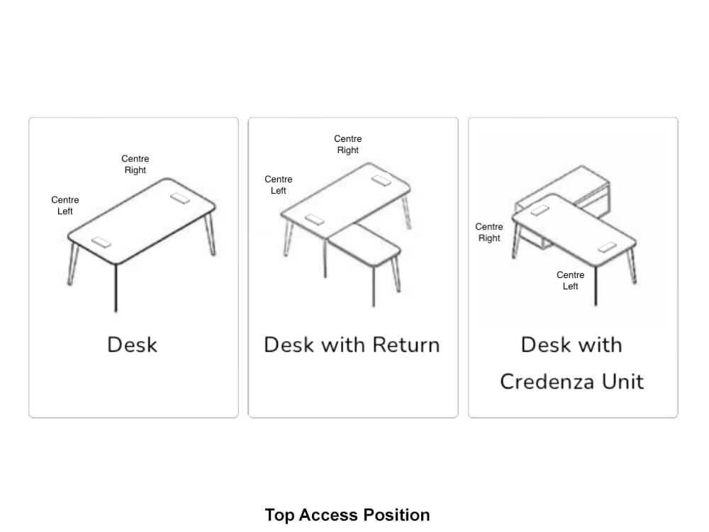 Aletta – Executive Desk With Metal Legs Top Access Position