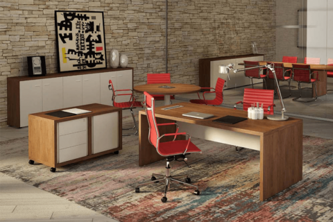 Alfonso – Wood Finish Panelled Legs Executive Desk6