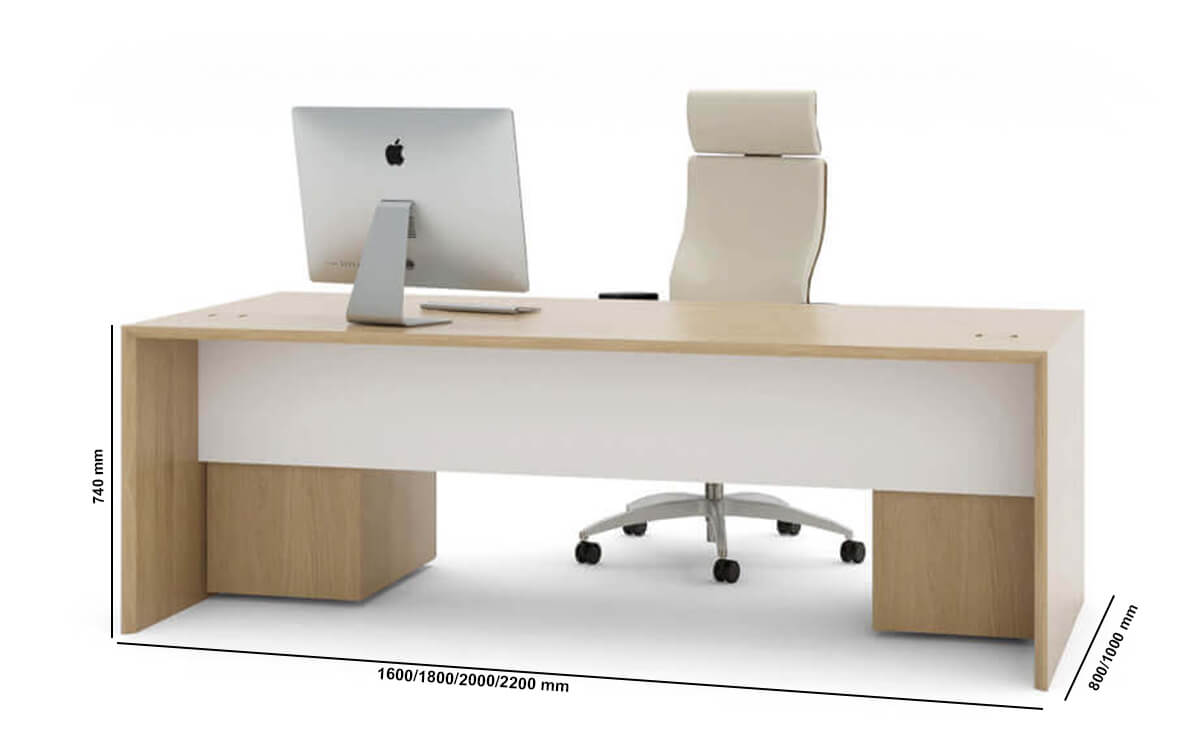 Amilcare 1 – Executive Desk With Optional Return