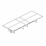 Medium Rectangular Shape Table (16 Persons)