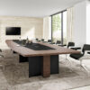 Antioch 2 Barrel Shaped Meeting Room Table With Modesty Panel Main Image