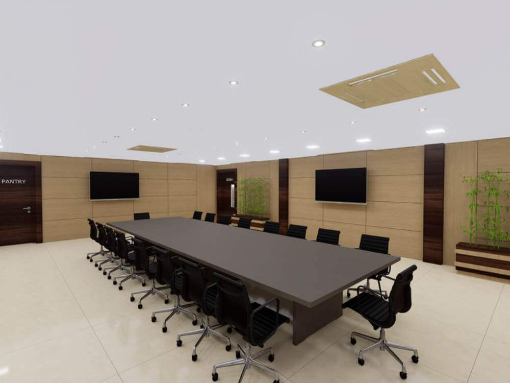 Bravvo 2 – Rectangular With Slab Legs Meeting Room Table 01