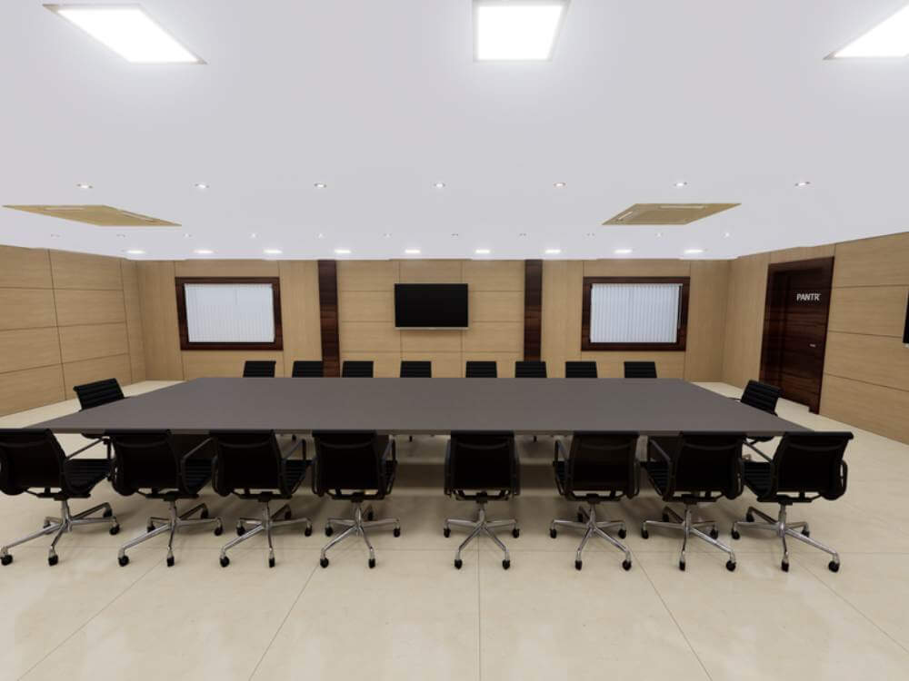 Bravvo 2 – Rectangular With Slab Legs Meeting Room Table 02