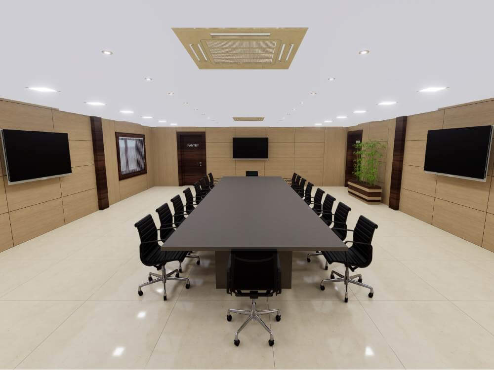 Bravvo 2 – Rectangular With Slab Legs Meeting Room Table Main Img