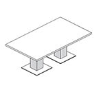 Small Rectangular Shape Table (6 and 8 Persons)