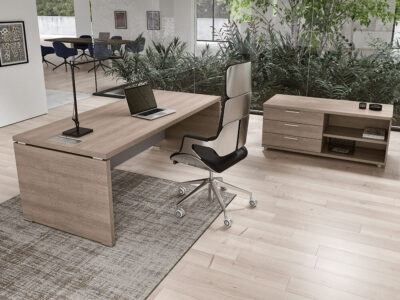 Bravvo Executive Desk In Panel Legs Main Image