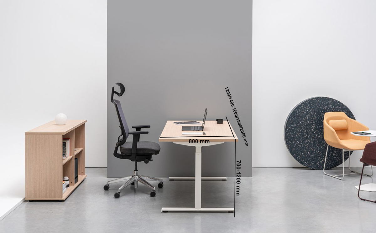 Giada – Electric Height Adjustable Executive Desk With Optional Pedestal