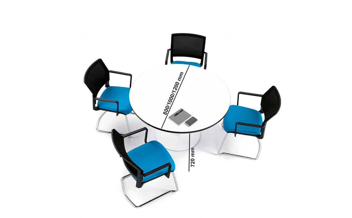 Ibhya Circular Meeting Tables Size