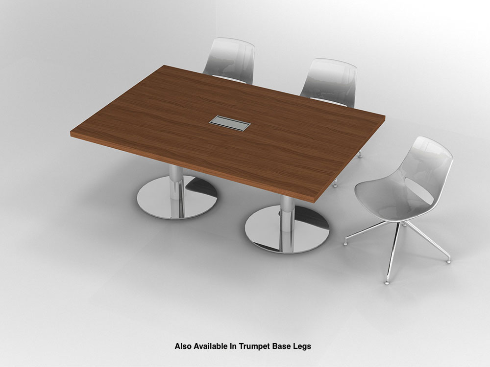 Image 2 Bravvo 4 ΓÇô Rectangular With Trumpet Base Leg Meeting Room Table