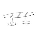 Oval Shape Table (8 Persons)