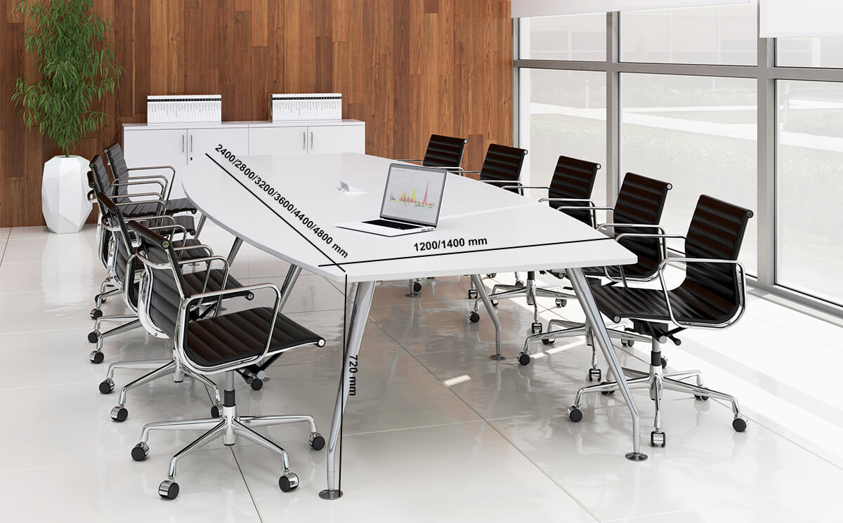 Kaarti Barrel Shaped Meeting Table Size Img