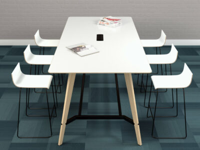 Lanzo – Rectangular Meeting Tables With Leg Rest 3
