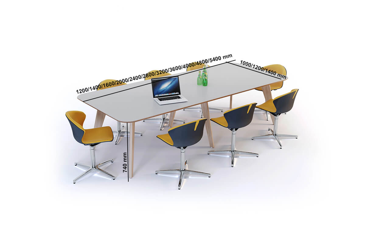 Leone Rectangular Meeting Tables Size Img